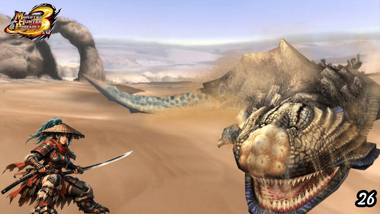 hunting desert Axolotl | Gameplay Monster Hunter Portable 3rd #26
