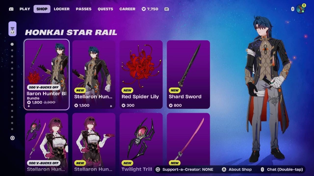 Fortnite NEW HONKAI STAR RAIL SETS! 2 NEW ICON EMOTES! ITEM SHOP FEBRUARY 26TH 2026