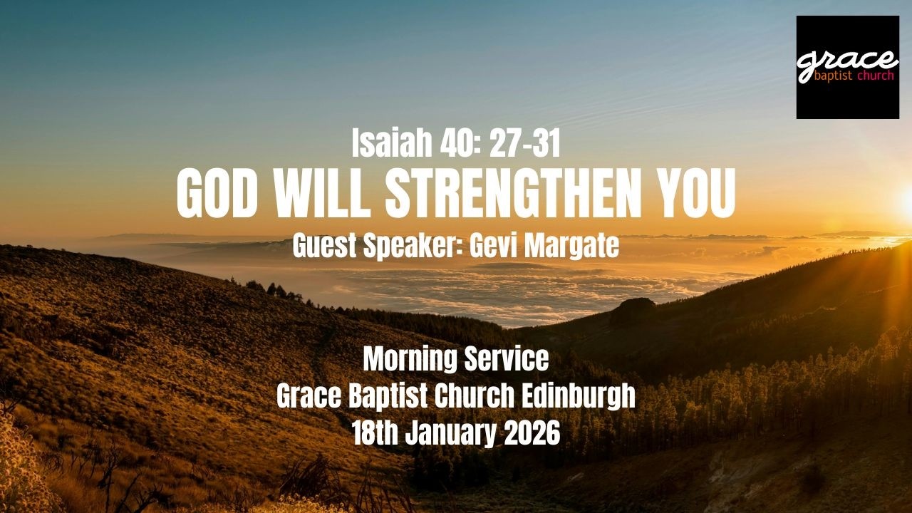 God will strengthen you - Isaiah 40:27-31, Guest Speaker: Pastor Gevi Margate