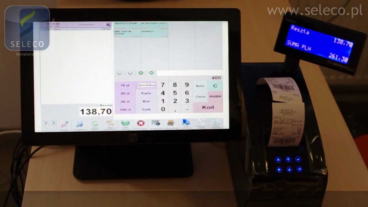 ELO TouchSystems 15E1 + Posnet Thermal HS EJ - Zestaw POS