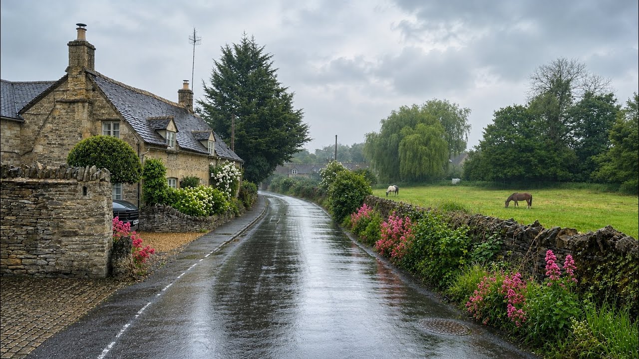 A Different Kind of Summer | Rainy Morning Walk in the Cotswolds, England