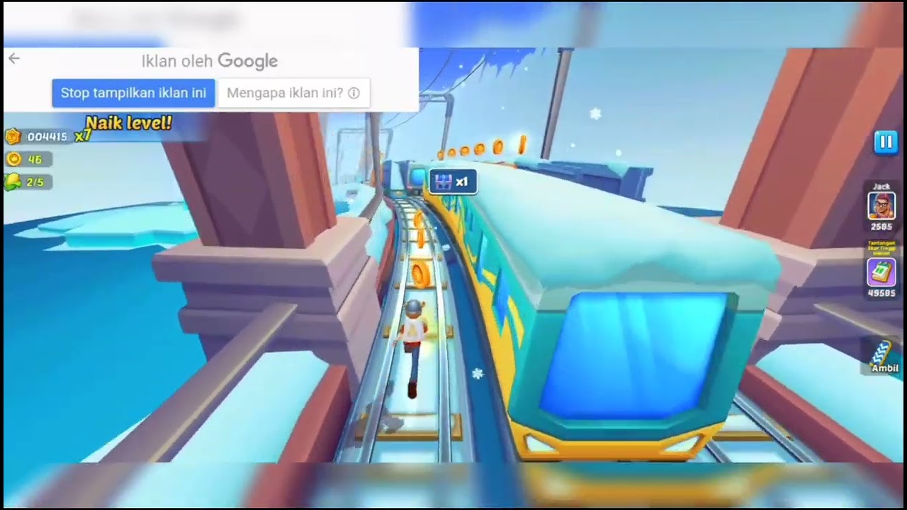 Mencoba naik pesawat saat mengumpulkan koin#subwaysurfersprinces #subwaysurfers #games #gaming 