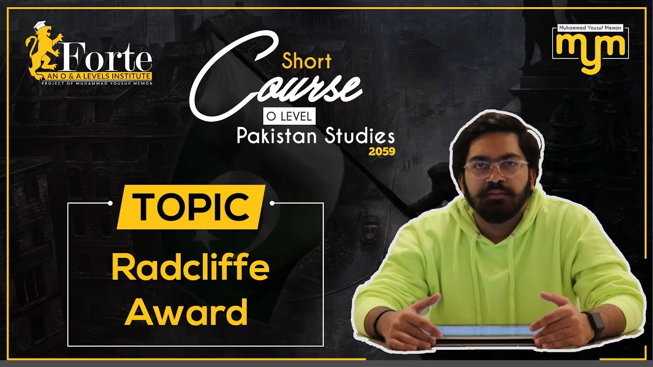 Radcliffe Award | Olevel Pakistan Studies | 2059/01 | Muhammad Yousuf Memon