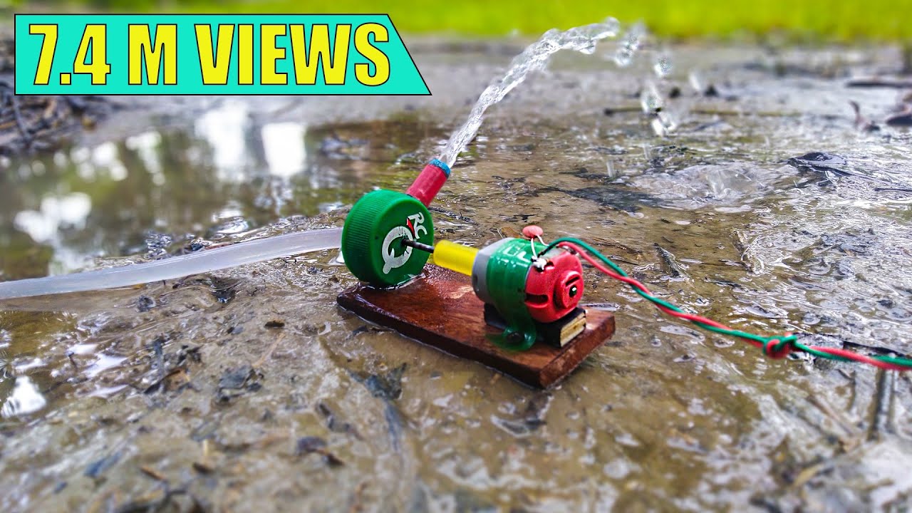 Motor Se Mini Toy Water Pump Kaise Banate Hai - How To Make Mini Water Pump