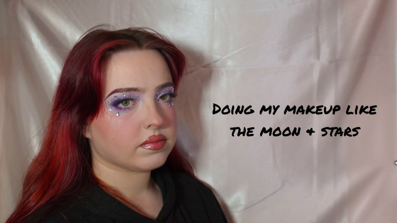 Doing my makeup like the moon & stars