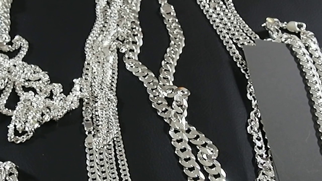 925 Silver Miami Cuban Link, Cuban Link & Curb Link Chains From Italy