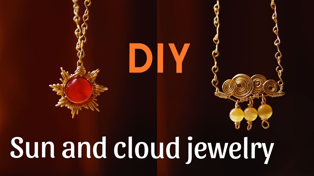 Easy Wire Wrapped Sun & Cloud Pendant Tutorial