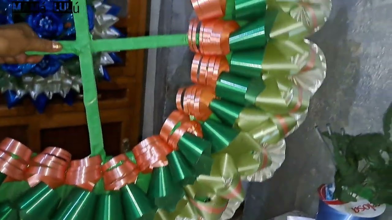 Como hacer Corona con HOJAS DE MAIZ secas naturales para Día de Muertos.