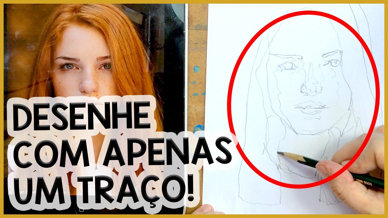 Série Ficando Fera no Desenho: Desenhe Fazendo Apenas Uma Linha!! Técnica Surpreendente!!