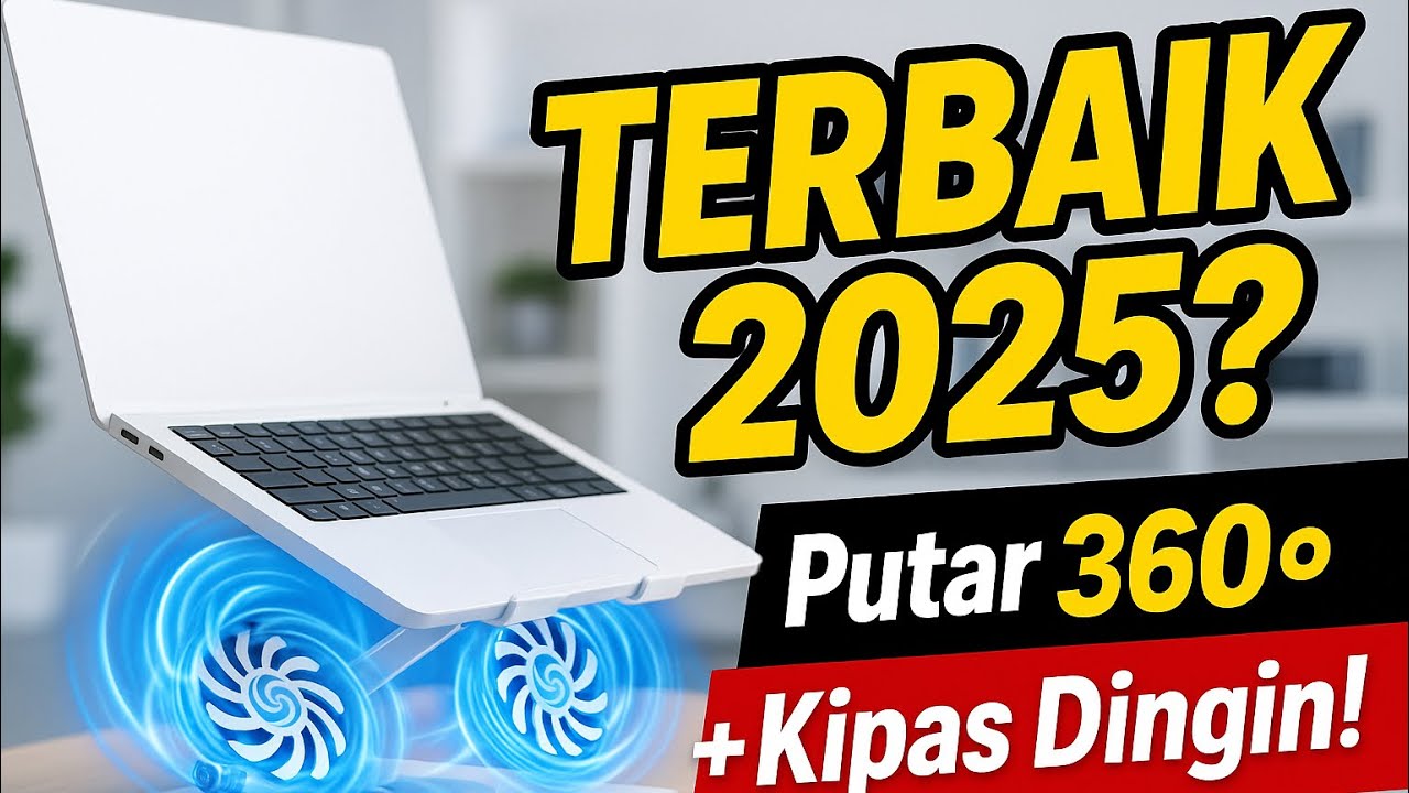 Unboxing Stand Laptop Aluminium 360&deg; TERBAIK 2025❗Ada Kipas Pendingin.