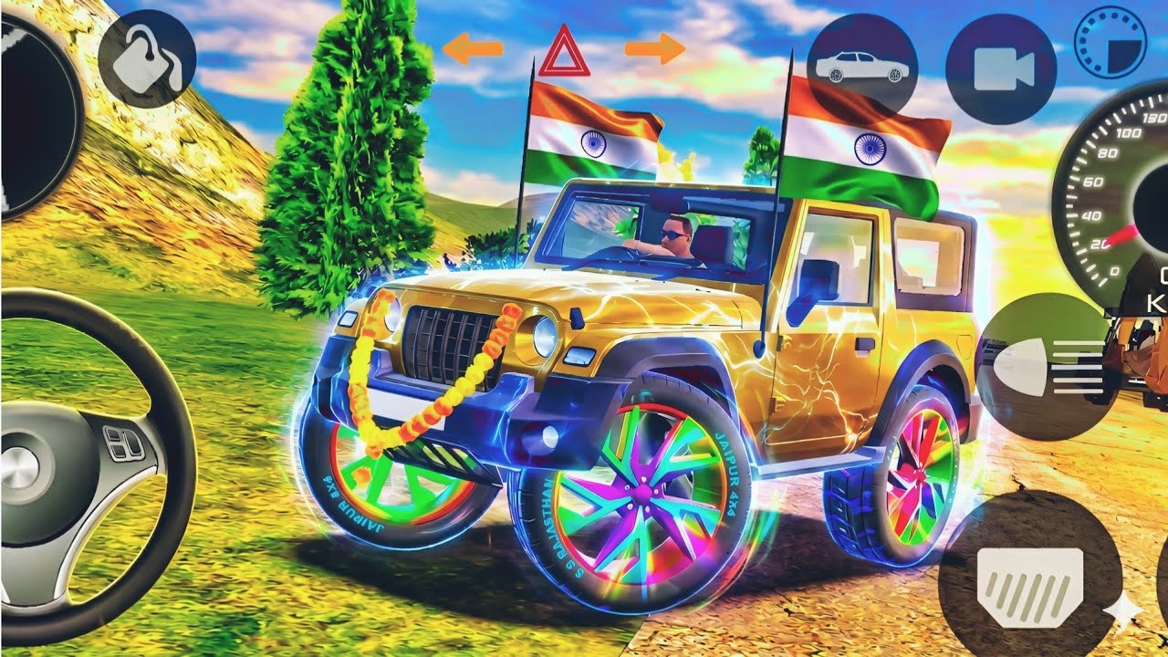 Dollar (Song) Shidu Mosewala Modified Mahindra White Thar Indian Cars Simulator 3D Gameplay Part-99
