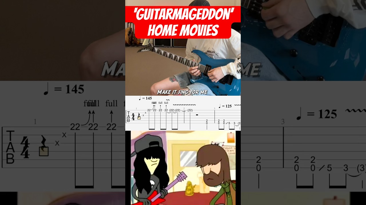 Guitarmageddon - Home Movies (Guitar Cover with TABS) Dwayne&rsquo;s Guitar Lesson