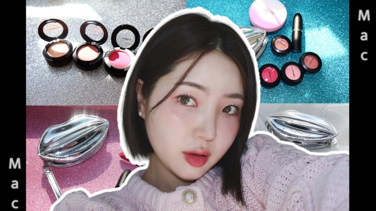 MAC 신상으로 핑꾸핑꾸 🌸 벚꽃 🌸메이크업 | 실키매트립스틱 | 대즐섀도우 | 어뮤즈 세라믹쿠션 | 포도 밤 |시미헤이즈물광밤