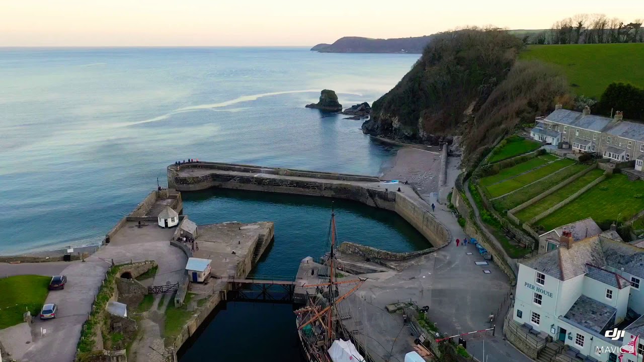 Drone Flight, Charlestown Cornwall, St Austell