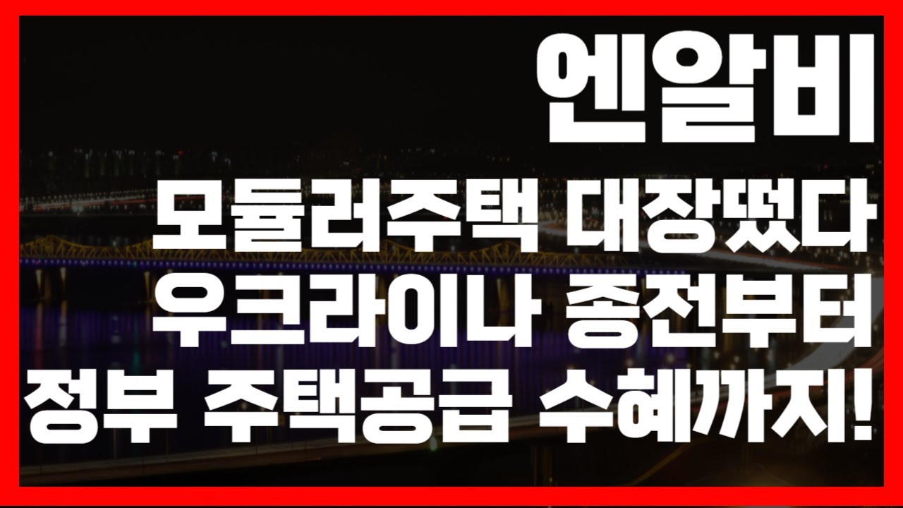 엔알비 기관들 매집 계속 되네요.. 최근엔 외인들까지? 주택공급대책 대장주!