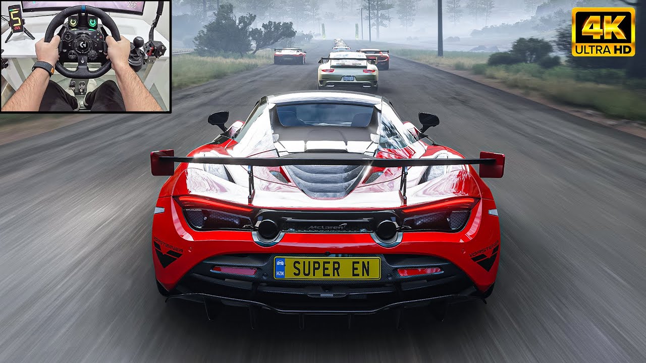 McLaren 720S Spider VS Supercars - Forza Horizon 5 | Logitech G923 Steering Wheel