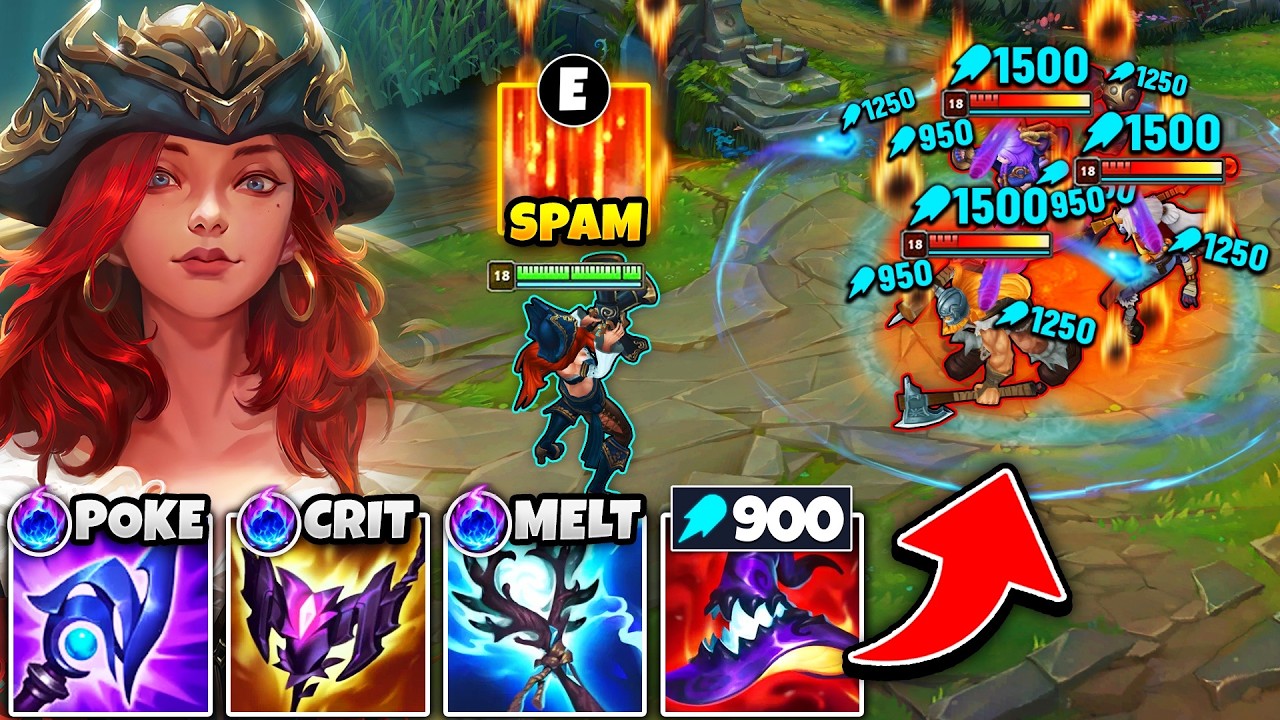 Miss Fortune but I have 900 AP and my E just melts your whole team (BRAINLESS MEGA POKE)