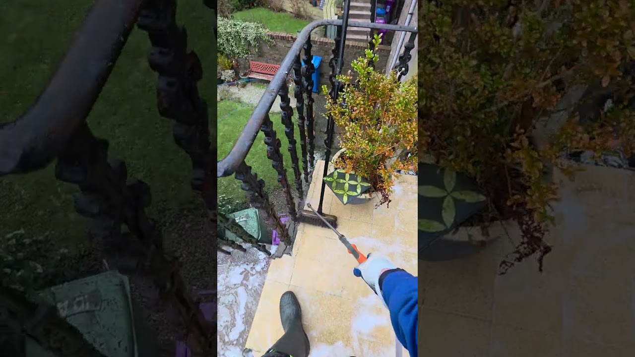 Spray spray baby 🧼 Bit of post treatment after power washing... #familyrunbusiness #exteriorcleaning