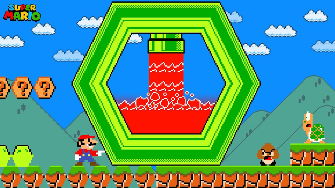 What If Everything Mario Touches Turns into HEXAGONS!