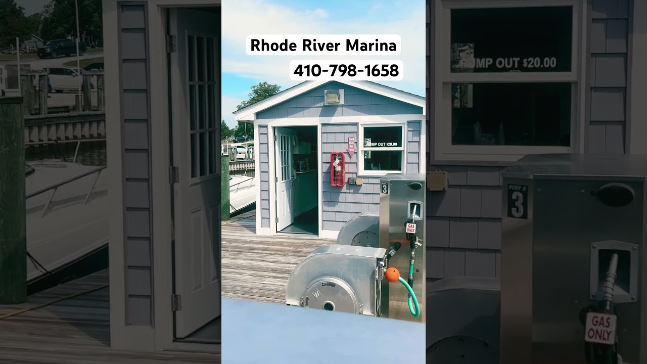 Rhode River Marina fuel dock offer gasoline, diesel, pump out, ice oils and more. #shorts #boating