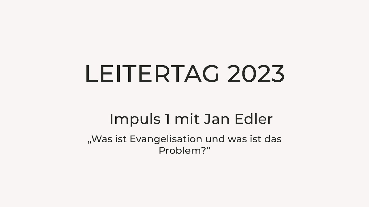 Leitertag 2023 | Jan Edler | Impuls 1
