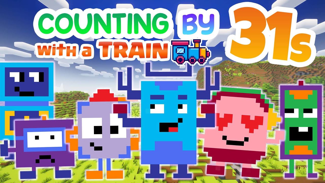 Counting by 31s on the Train | Skip Counting by 31s | Minecraft Numberblocks