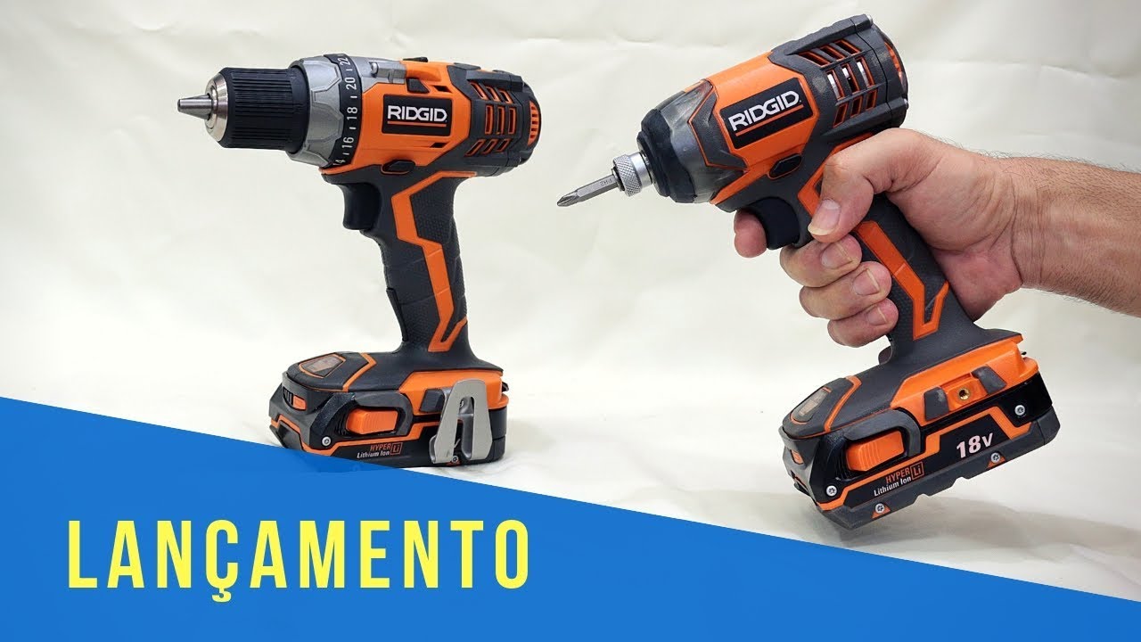 Acaba de chegar ao Brasil - combo de Parafusadeiras Ridgid