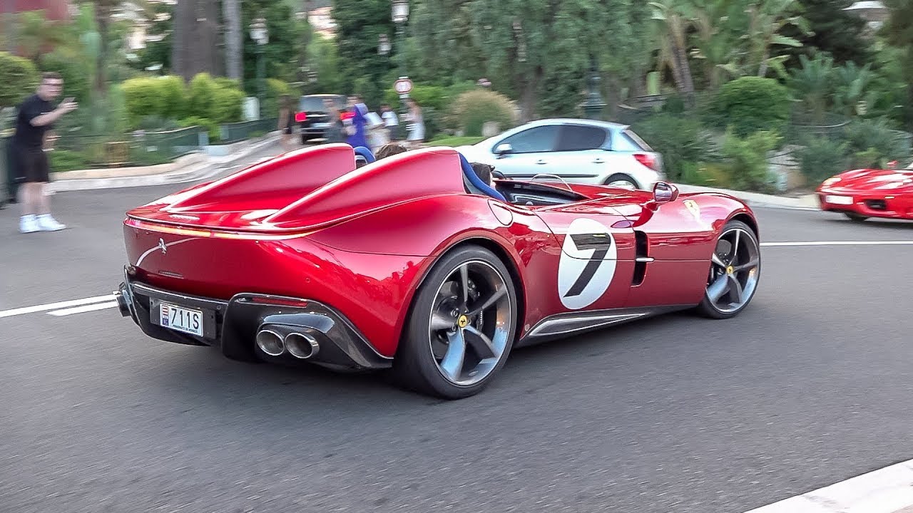 Ferrari Monza SP2 - Start Up & Driving in Monaco !