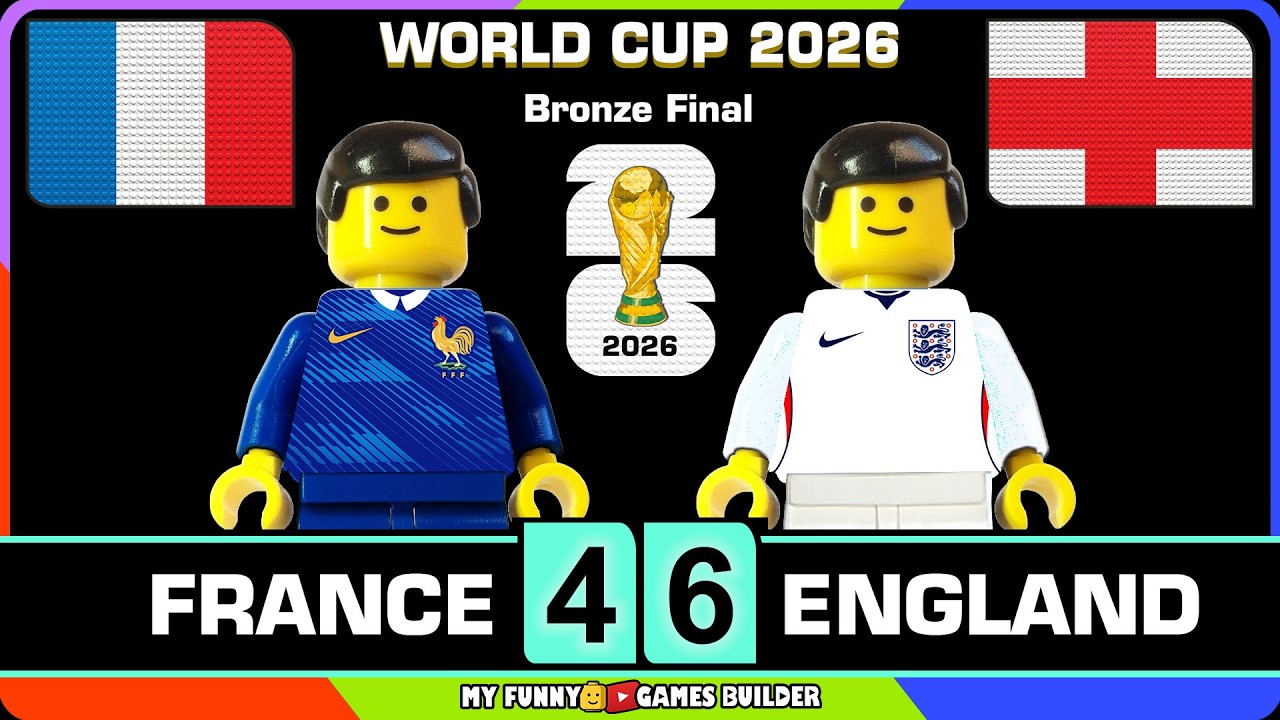 France vs England 4-6 | World Cup 2026 Goals Highlights Lego Football | Third-place