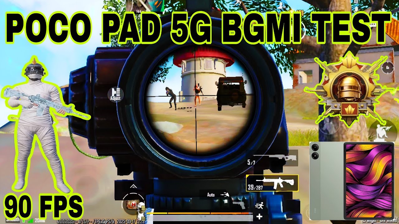 😲 POCO Pad 5G Gaming Test 💥 | BGMI 4.0 Update + PUBG | 90 FPS Smooth Extreme Beast 🚀