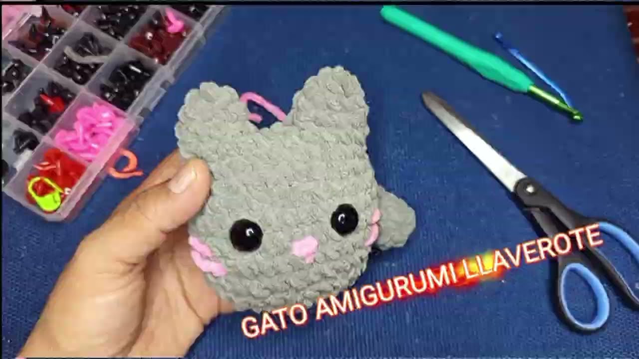 Gato amigurumi con chenille paso a paso 