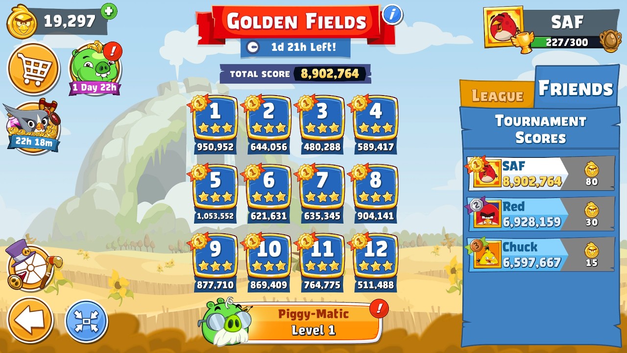 Angry Birds Friends. Golden Fields (19.09.2026). All levels 3 stars. Passage from Sergey Fetisov