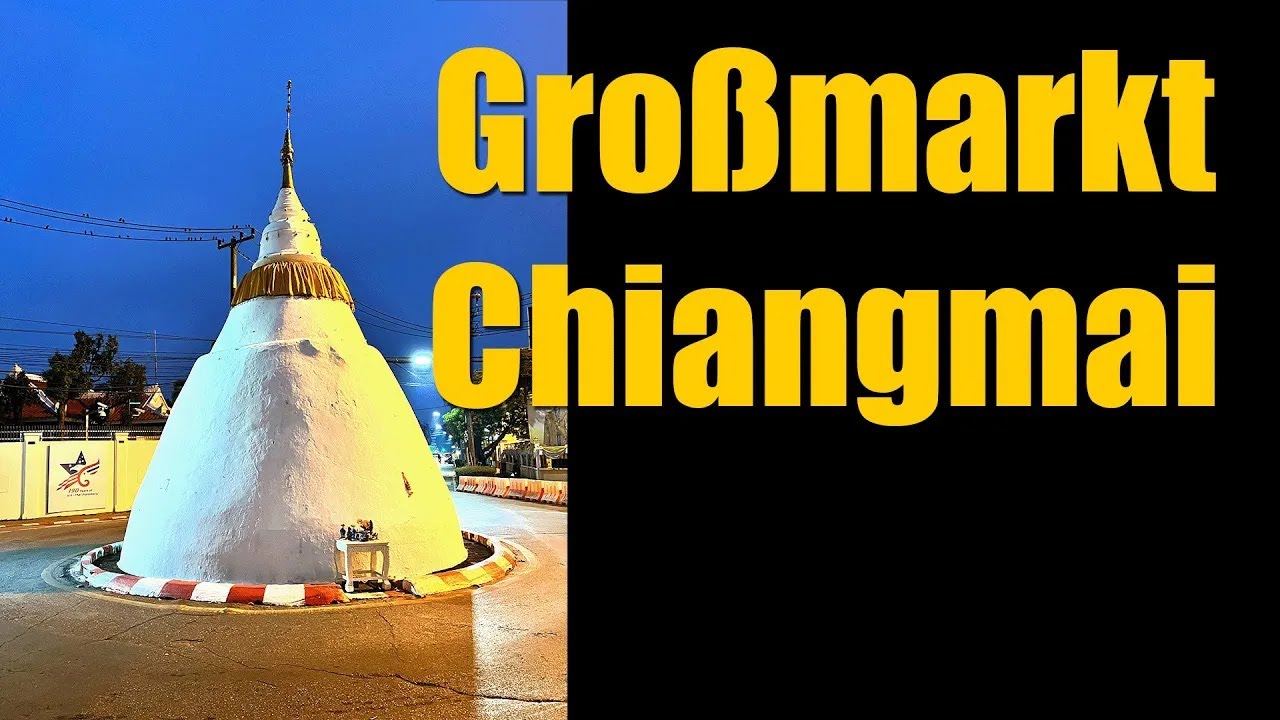 4K Walkvideo   Ming Muang Market   Chiangmai   Sonnenaufgang