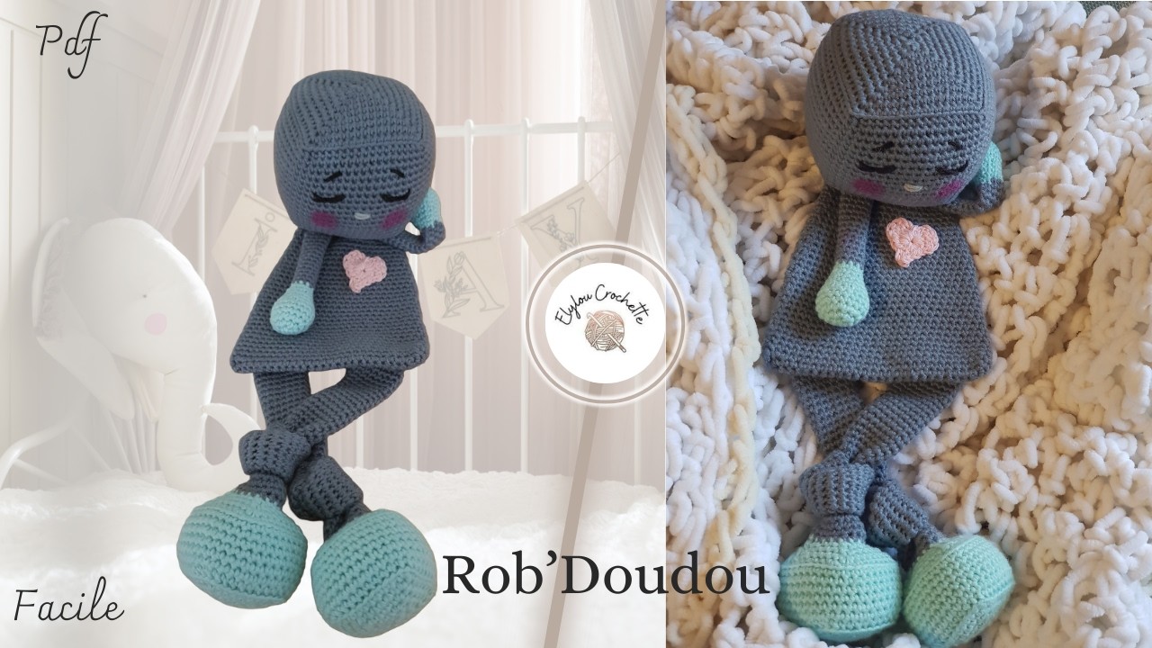 Présentation de Rob'Doudou et vidéo pour faire un cube au crochet ! @elylou crochette (Le Crochet et vous !)