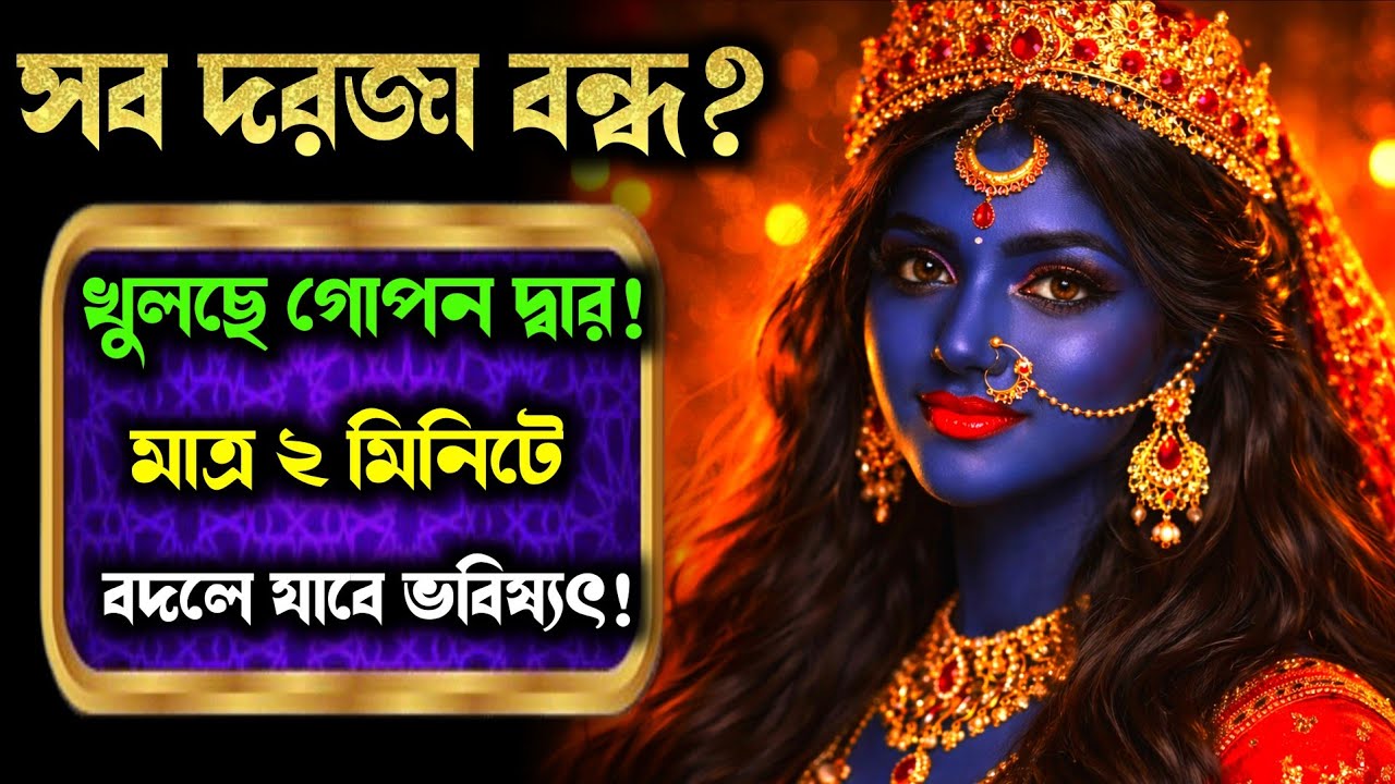 মা কালী বলছেন  সব দরজা বন্ধ হলে যে দ্বার খুলে যায় — আজ তোমার ভাগ্য সম্পূর্ণ বদলে যাবে | ২ মিনিট