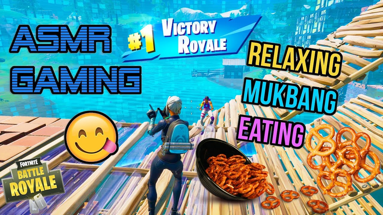 ASMR Gaming 🥨 Fortnite Pretzels Crunchy Mukbang Eating Commentary 먹방 🎮🎧 Relaxing Whispering 😴💤