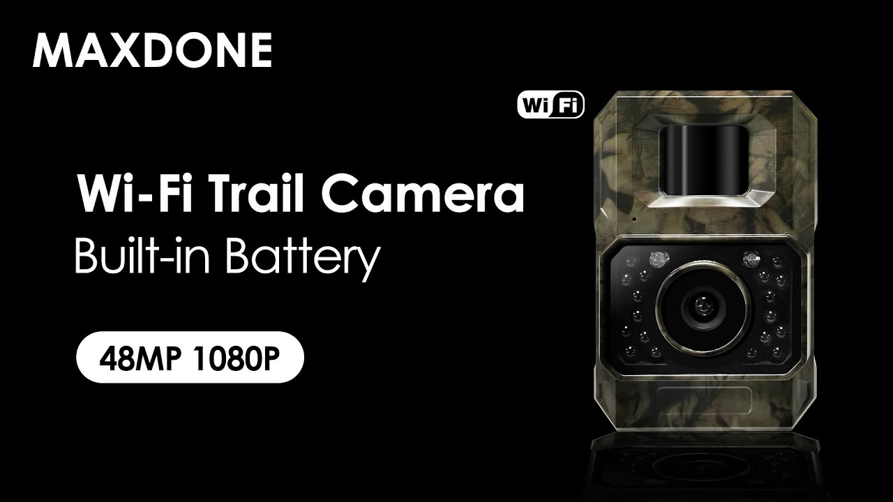 MAXDONE Built-in Battery WiFi Trail Camera - 48MP & 1080P