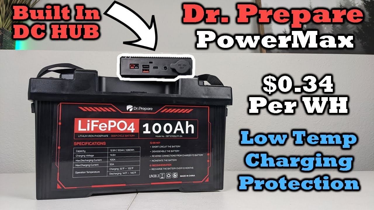 Dr. Prepare PowerMax HUB! 100ah LFP Battery with Built In DC Outputs! Complete Testing & Teardown!