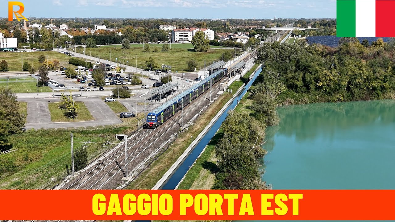Gaggio Porta Est Railway Station (Italy) – Aerial View in 4K | Drone Footage