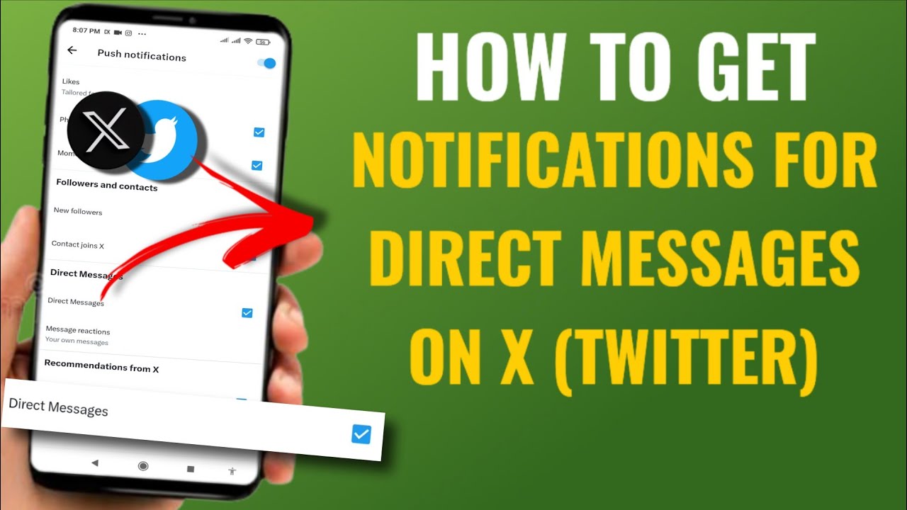 How to Get Notifications for Direct Messages on X (Twitter) | English