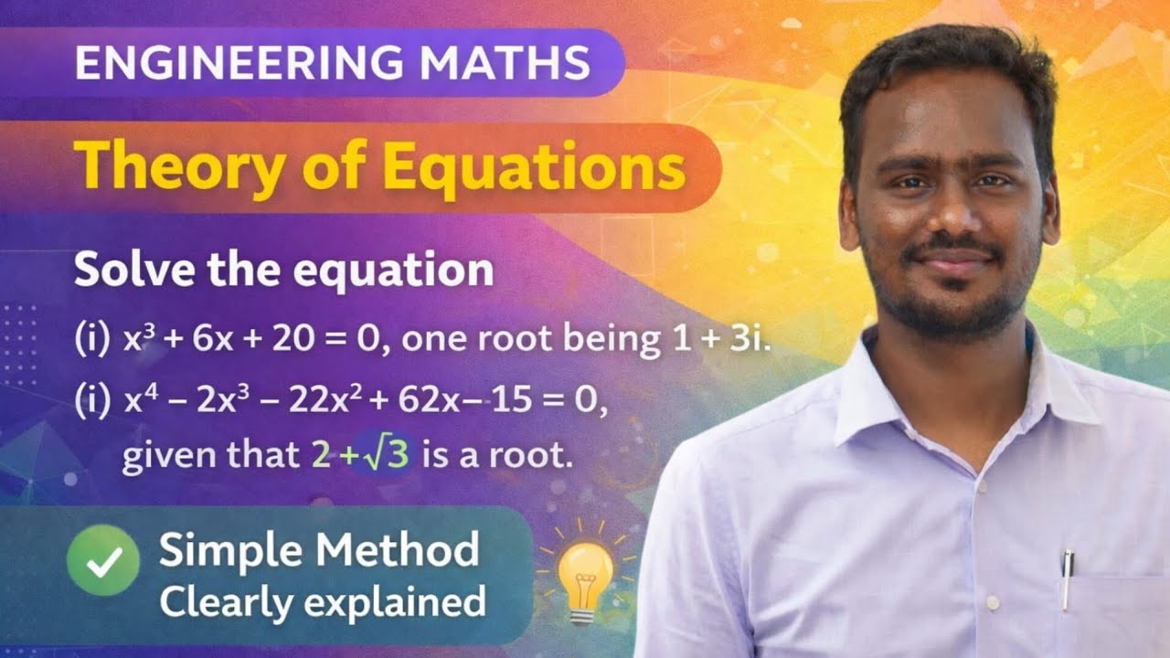 Solve (i) x³+ 6x + 20 = 0 root being 1 + 3i.(i) x ⁴ -2x³ -22x² + 62x-15=0, given 2 + √3 is a root.🔥