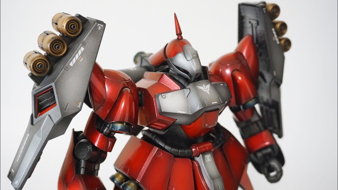 【ガンプラ全塗装】RE/100 ヤクト・ドーガ キャンディ＆パール塗装でテカテカにしてみました！