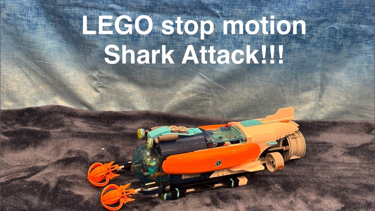 LEGO Submarine Arctic Explorer Shipwreck Shark 🦈 Attack! (stop motion)