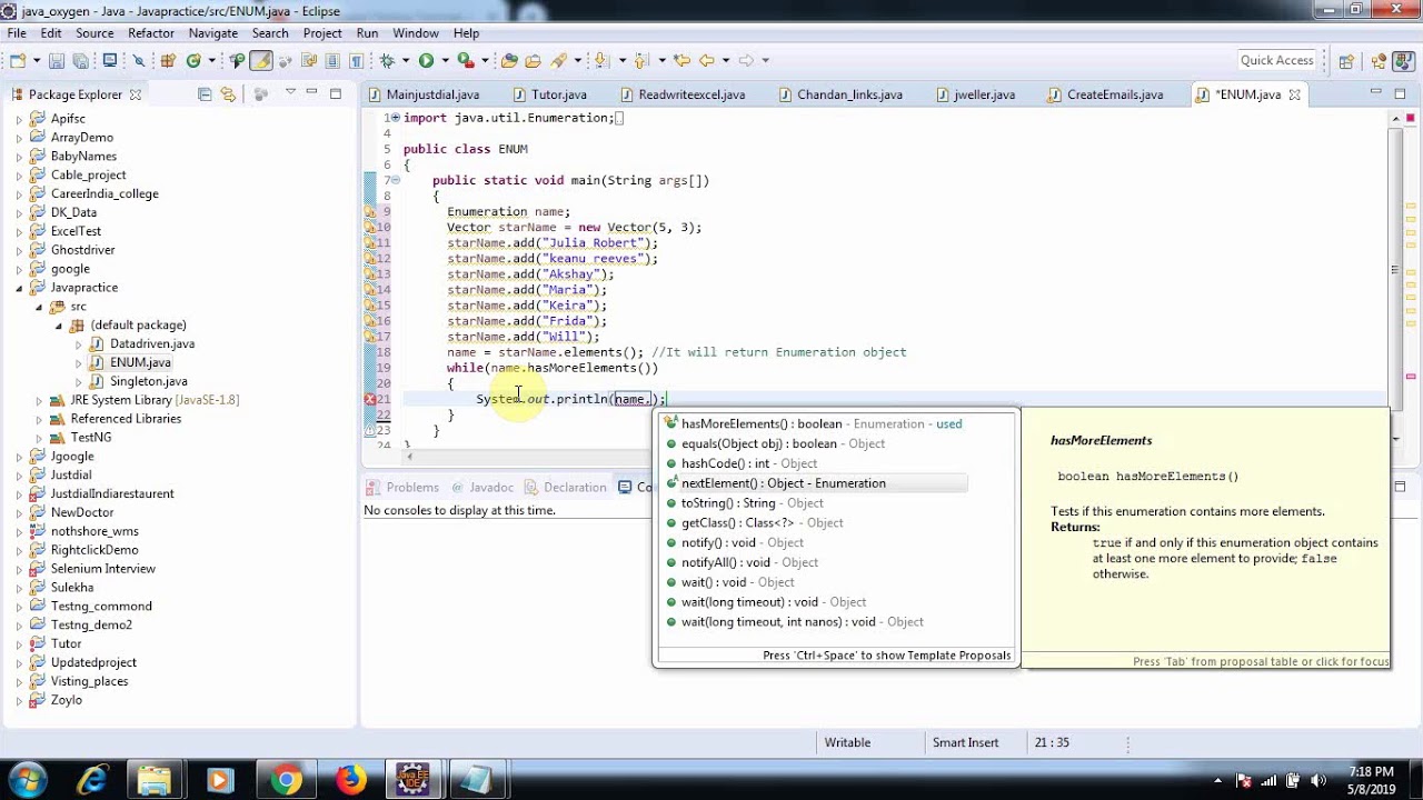 Vector In java