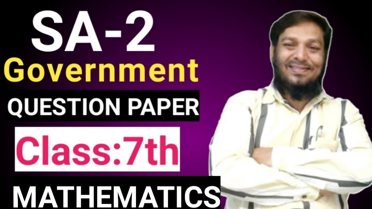 7th class SA-2 Question paper||MATHEMATICS