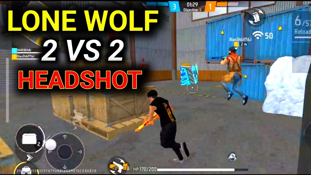 LONE WOLF 2 VS 2 HEADSHOT GAMEPLAY 💯