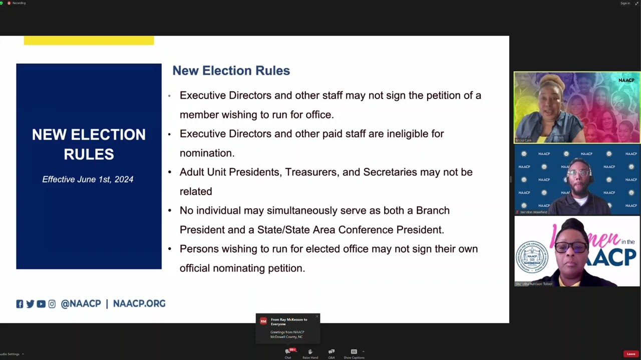 NAACP Elections Process Webinar