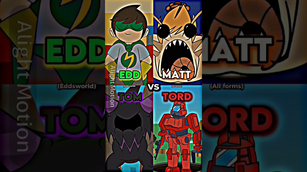 Edd vs Matt vs Tom vs Tord (All forms Remake) #eddsworld #short