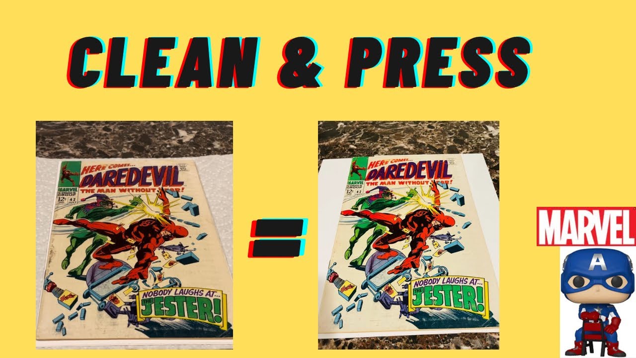 Cleaning and pressing a silver age DareDevil comic book