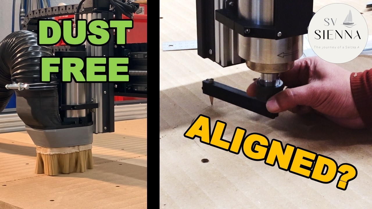 Oxman CNC - Tramming the Spindle & a New Dust Shoe